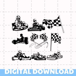 go kart racing svg, go kart racings svg, go kart svg, racing, race, svg, ai, pdf, eps, svg, dxf, png