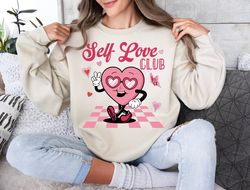 self love club png, groovy valentine day png, retro valentine png, valentines trending png digital, xoxo retro png, tren