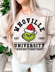 whoville university svg, whoville svg, whoville est 1957 svg, the grinch svg, grinch png, grinch svg for shirts, my day