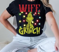 wife of a grinc png, married christmas png girnc claus mr and mrs claus merry grincc mas sublimation cricut silhouette