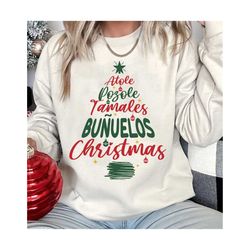 mexican christmas png, feliz navidad tree png, christmas png, latina christmas png, pan dulce shirt png, mexican food ch