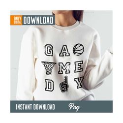 game day retro basketball distressed svg png file, basketball shirt svg, game day vibes svg,basketball season svg, baske