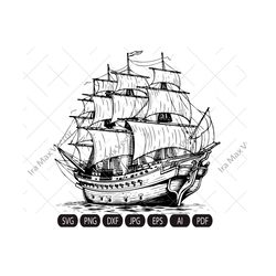 pirate ship svg, ship svg, sail boat svg, pirate ship clipart, pirate ship cricut, sea ship svg, pirate ship shirt, pirate png
