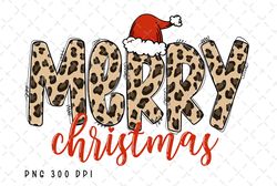 merry christmas leopard with santa hat png file, christmas sublimation, christmas vibes png, retro christmas, instant di