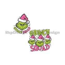 grich squad svg, santa hat svg cutting digital file