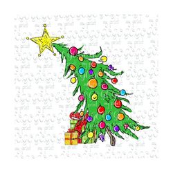 christmas png files christmas tree png hand drawn whimsical tree happy new year sublimation design digital download