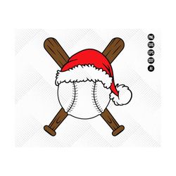 christmas baseball player svg santa sports design baseball svg png christmas hat baseball svg christmas sport png, subli