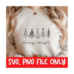 merry  and bright christmas svg, christmas svg, png instant download, christmas trees svg, christmas svg, christmas shirt svg, holiday svg