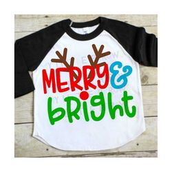 merry and bright svg | boy christmas svg | boy christmas dxf | antlers svg | christmas antlers svg | boy svg | boy svg files | cricut svg