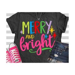 merry and bright svg, merry svg, christmas svg, dxf, eps, christmas saying, svg, merry christmas svg, shorts and lemons, silhouette, png