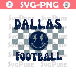 Retro Dallas Football Smile Face Svg Digital Download