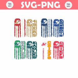 vintage nfl flag football helmet svg bundle