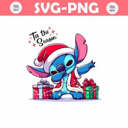 tis the season stitch santa hat png