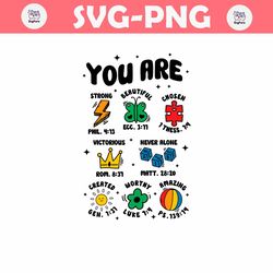 you are strong beautiful autism support svg