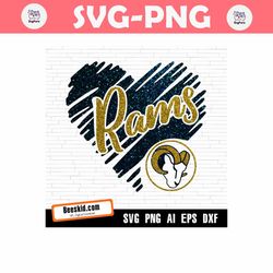 rams heart svg, new los angeles rams png, los angeles rams svg for cricut, los angeles rams logo svg