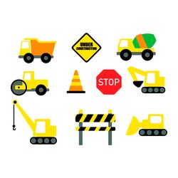 construction svg. png. trucks digital download files