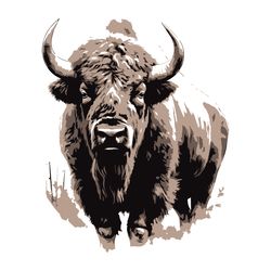 bison svg digital download files