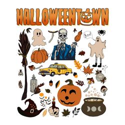 vintage halloween town png digital download files