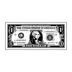 1 dollar bill svg file digital download files