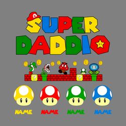 personalized super daddio png digital download files