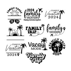 family vacation 2024 svg bundle digital download files