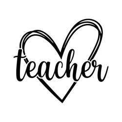 teacher heart - instant digital download - svg