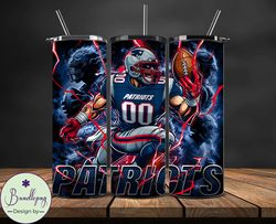 New England Patriots Tumbler Wrap Glow, NFL Logo Tumbler Png, NFL Design Png-22