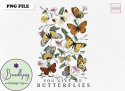 vintage butterflies png sublimation design 177