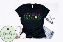 vintage botanical flower t shirt design design 189