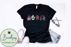 vintage botanical flower t shirt design design 195