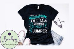 old man bungee jumping t shirt design design 203