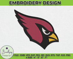 cardinals embroidery designs, nfl logo embroidery, machine embroidery pattern -06 by bundlepng