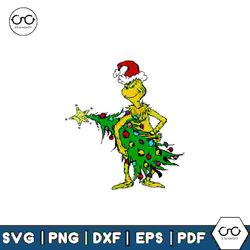 funny grinch christmas tree svg