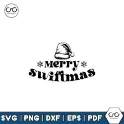 vintage merry swiftmas santa hat svg