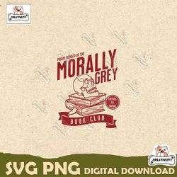the morally grey book club skull svg