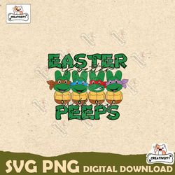 easter is better with my peeps turtle bunny svg