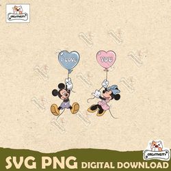 disney mickey minnie i love you svg