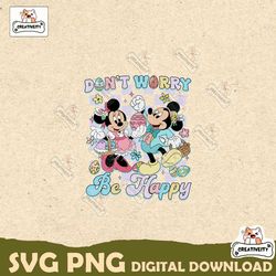 dont worry be happy mickey and minnie easter png