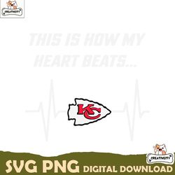 this is how my heart beats kansas city chiefs svg