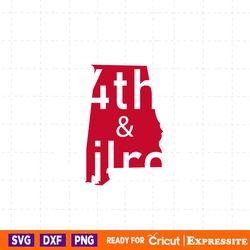 retro 4th and milroe ncaa football svg