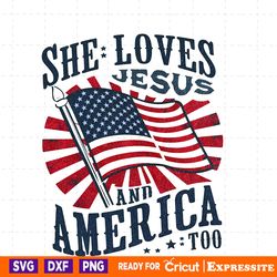 she loves jesus and america too png digital download files