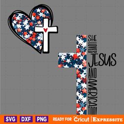 she loves jesus and america too christian cross png