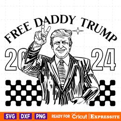 retro free daddy trump 2024 president svg