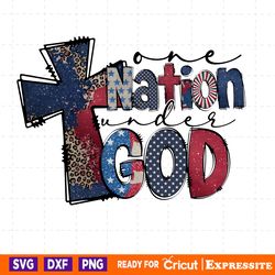 one nation under god 4th of july png digital download files
