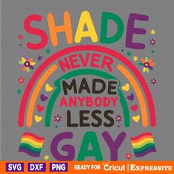shade never made anybody less gay lgbt pride svg