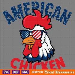 retro american chicken usa glasses svg digital download files