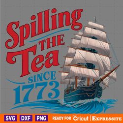 retro spilling the tea since 1773 png digital download files