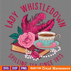 pink teacup lady whistledown png digital download files