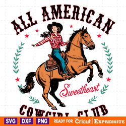 all american sweetheart cowgirl club png