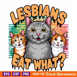 retro lesbians eat what lgbt cat png digital download files